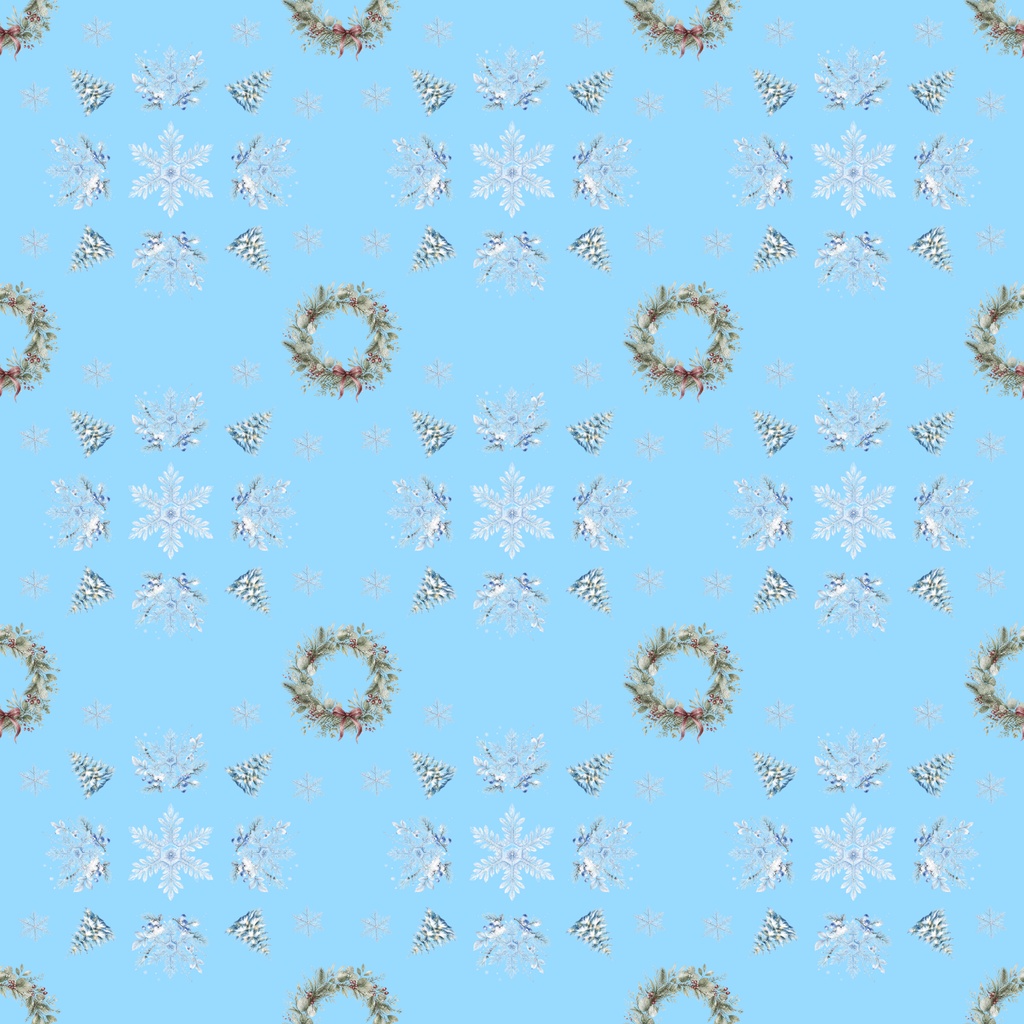 【デジタルペーパー】クリスマス_雪_ 15枚セット|商用利用可・高解像度PNG