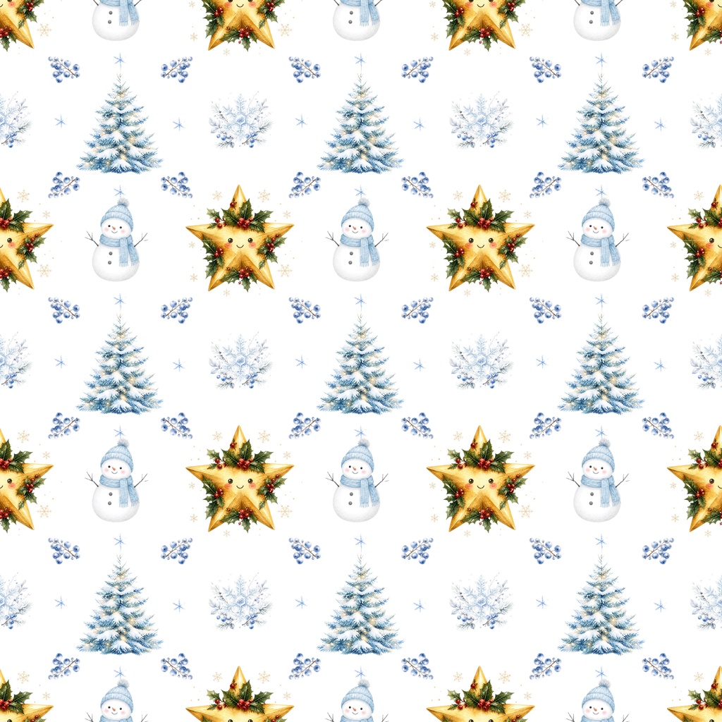 【デジタルペーパー】クリスマス_雪_ 15枚セット|商用利用可・高解像度PNG