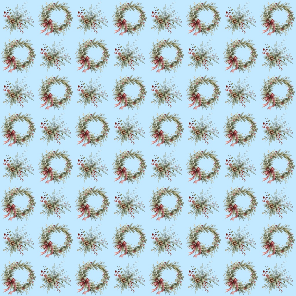 【デジタルペーパー】クリスマス_ドット柄_リーフ 15枚セット|商用利用可・高解像度PNG