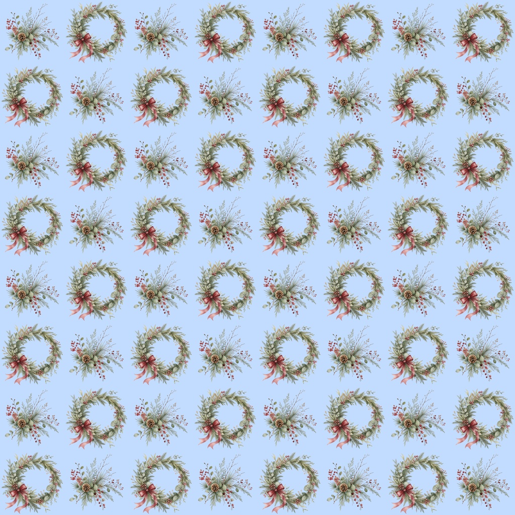 【デジタルペーパー】クリスマス_ドット柄_リーフ 15枚セット|商用利用可・高解像度PNG