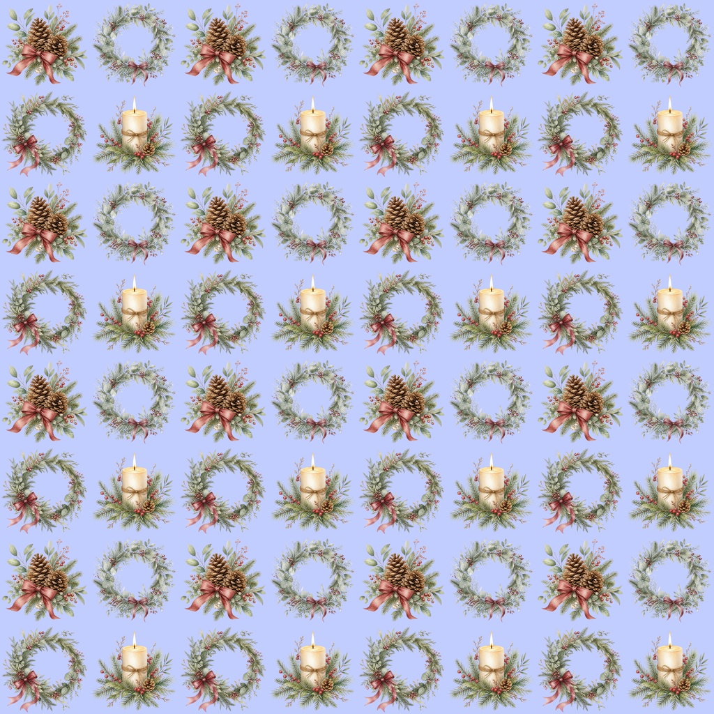 【デジタルペーパー】クリスマス_ドット柄_リーフ 15枚セット|商用利用可・高解像度PNG