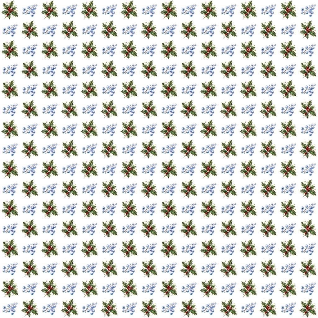 【デジタルペーパー】クリスマス_木の実詰め合せセット 30枚セット|商用利用可・高解像度PNG