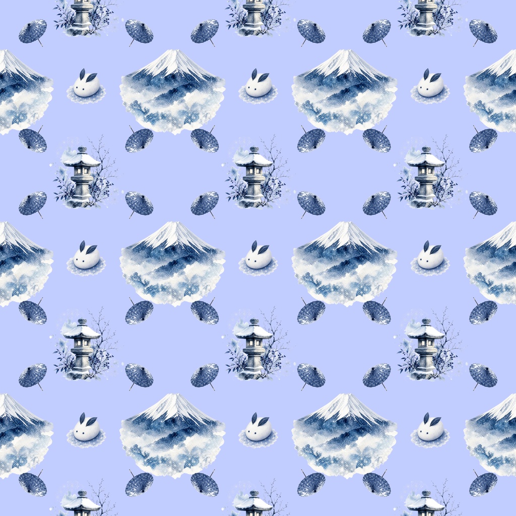 【デジタルペーパー】和柄_雪景色_詰め合せセット 30枚セット|商用利用可・高解像度PNG