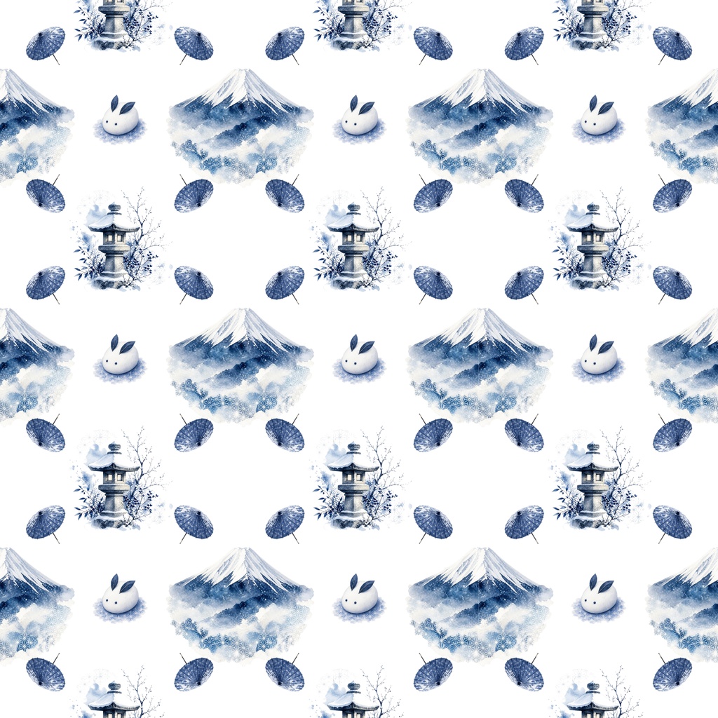 【デジタルペーパー】和柄_雪景色_詰め合せセット 30枚セット|商用利用可・高解像度PNG