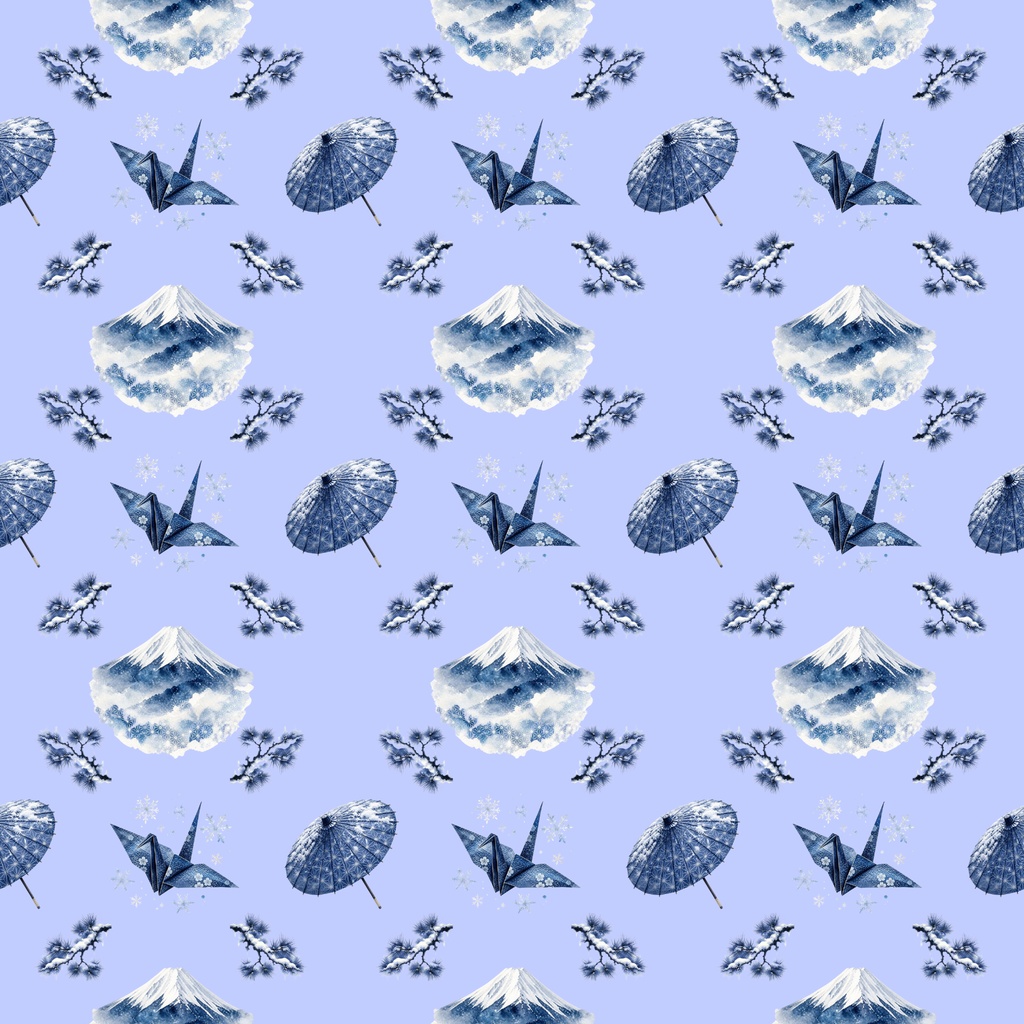【デジタルペーパー】和柄_雪景色_詰め合せセット 30枚セット|商用利用可・高解像度PNG