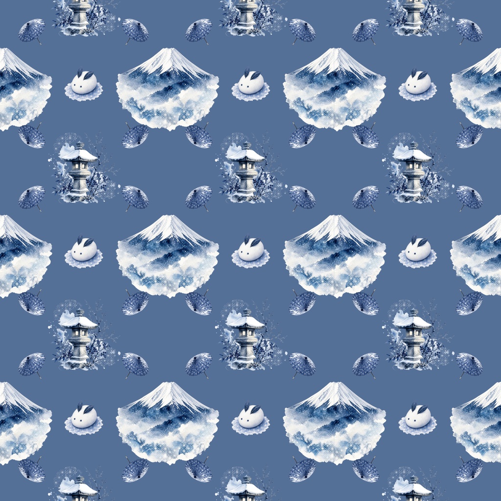 【デジタルペーパー】和柄_雪景色_詰め合せセット 30枚セット|商用利用可・高解像度PNG