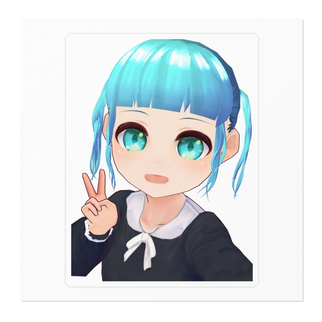 猫兎ひきこの自撮り風ステッカー