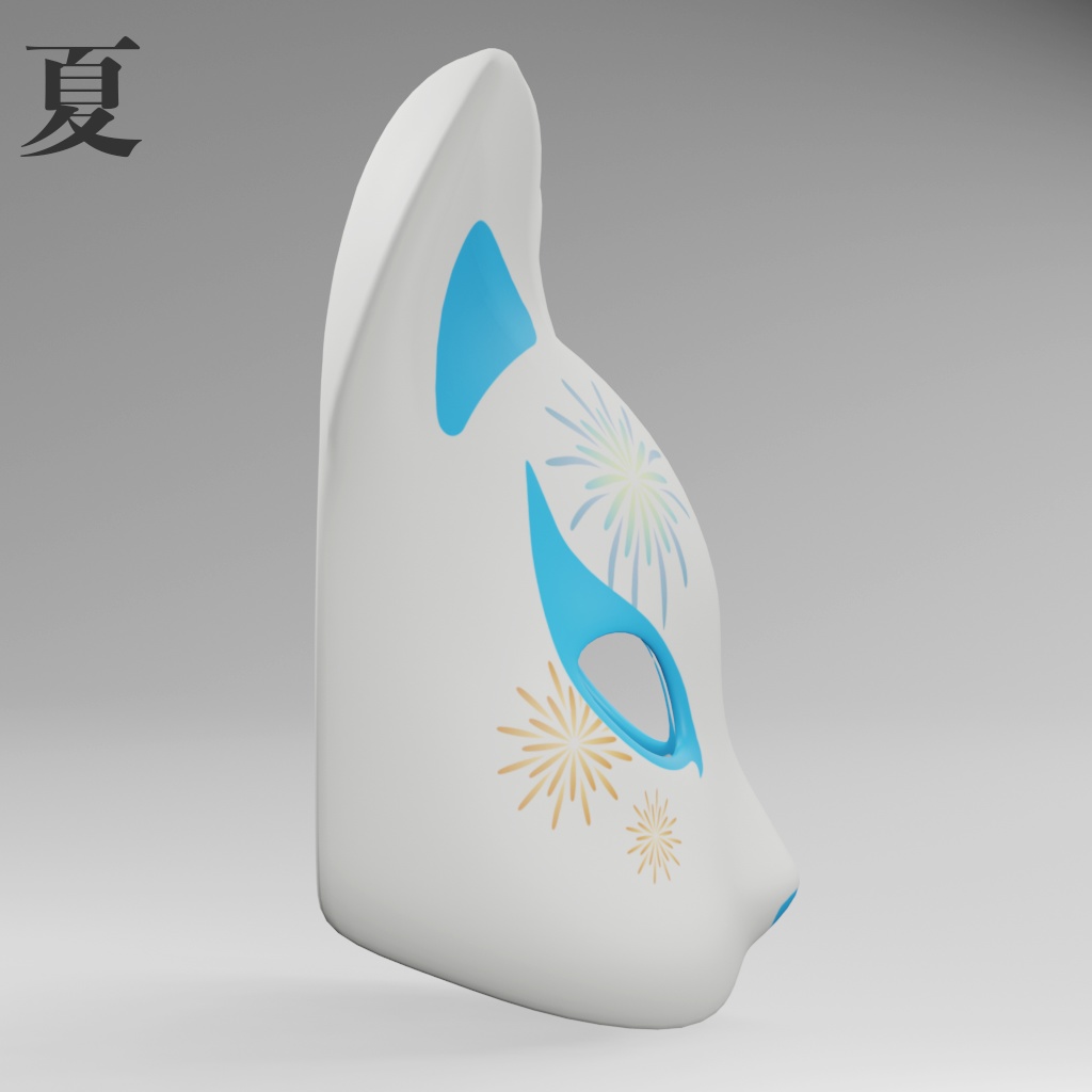 【3Dモデル】猫のお面(.fbx)