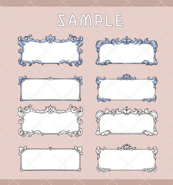【イラスト素材】アンティークミニフレーム