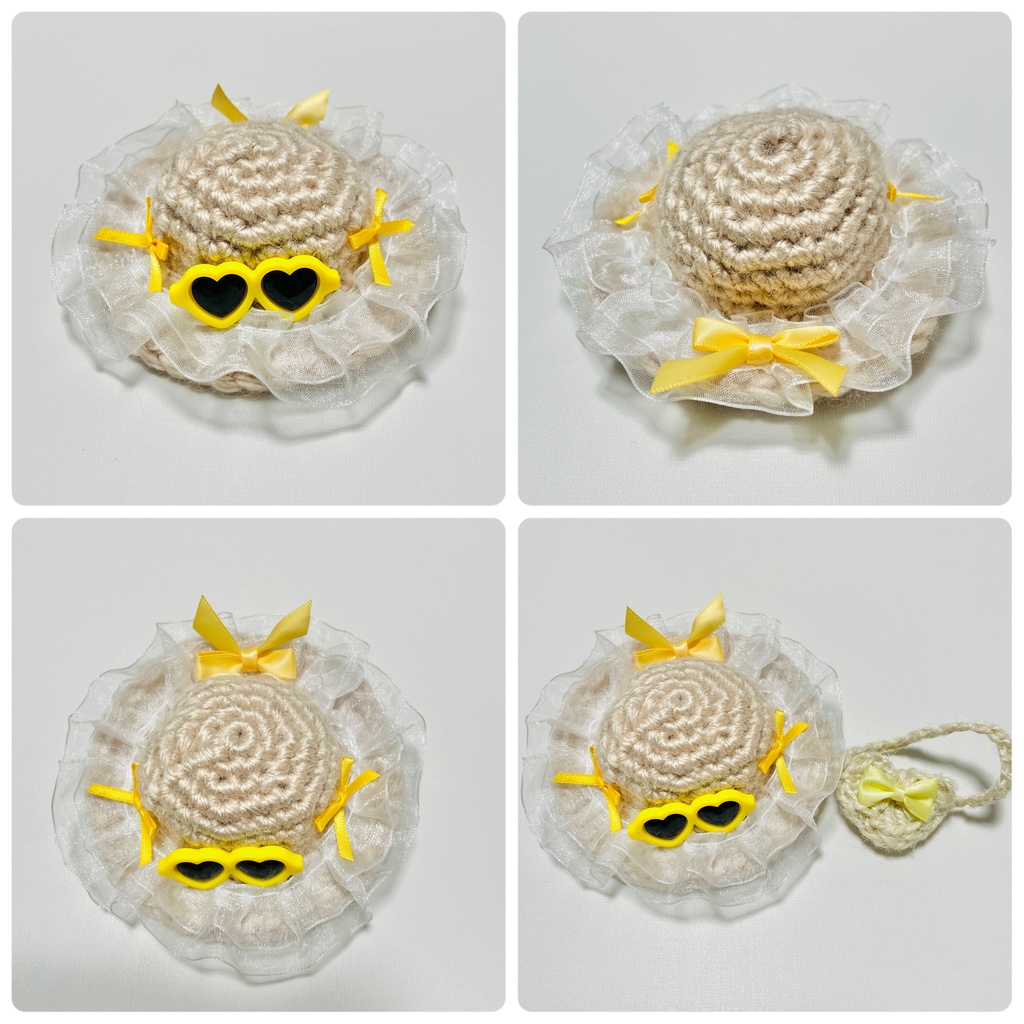 麦わら帽子 ポシェット 2点セット【にじぱぺっと】受注生産