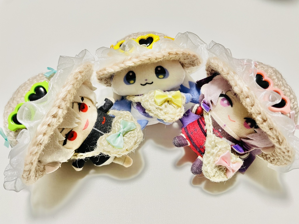 麦わら帽子 ポシェット 2点セット【にじぱぺっと】受注生産