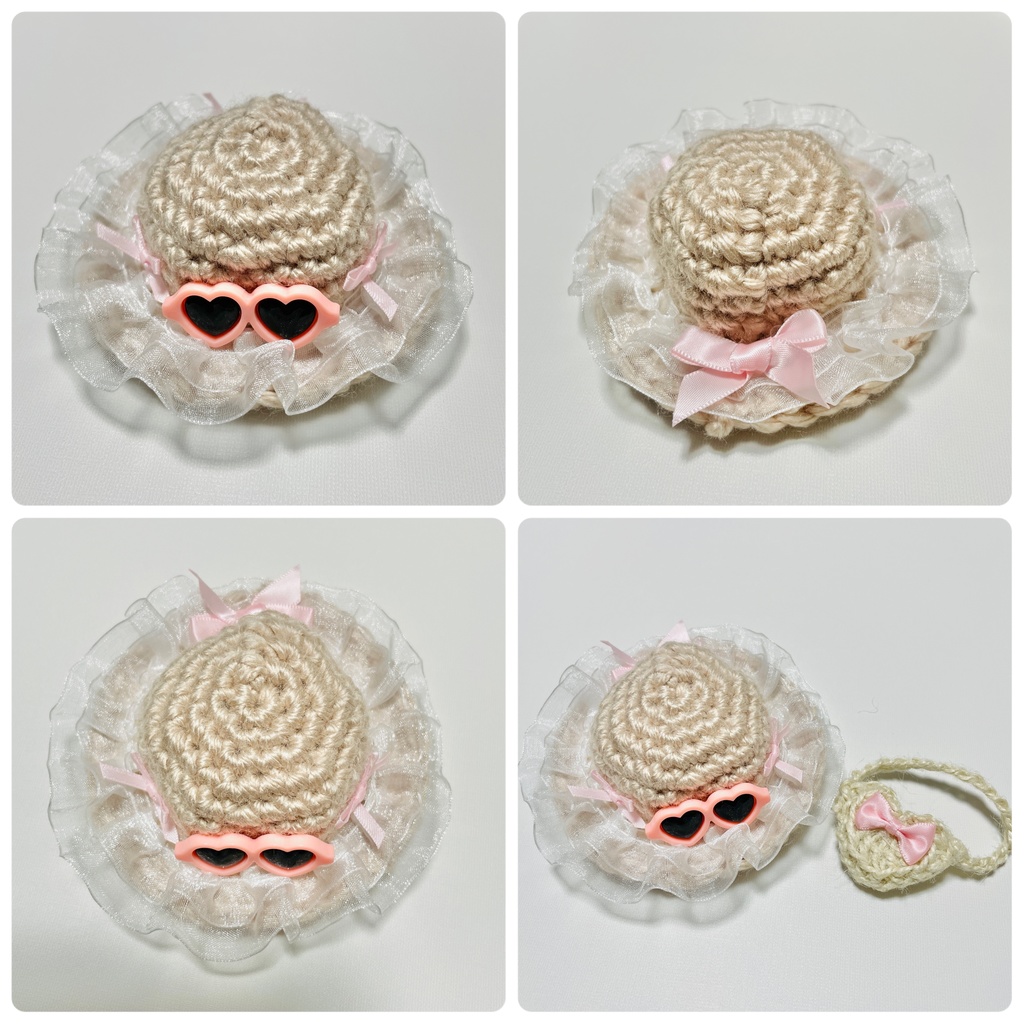 麦わら帽子 ポシェット 2点セット【にじぱぺっと】受注生産