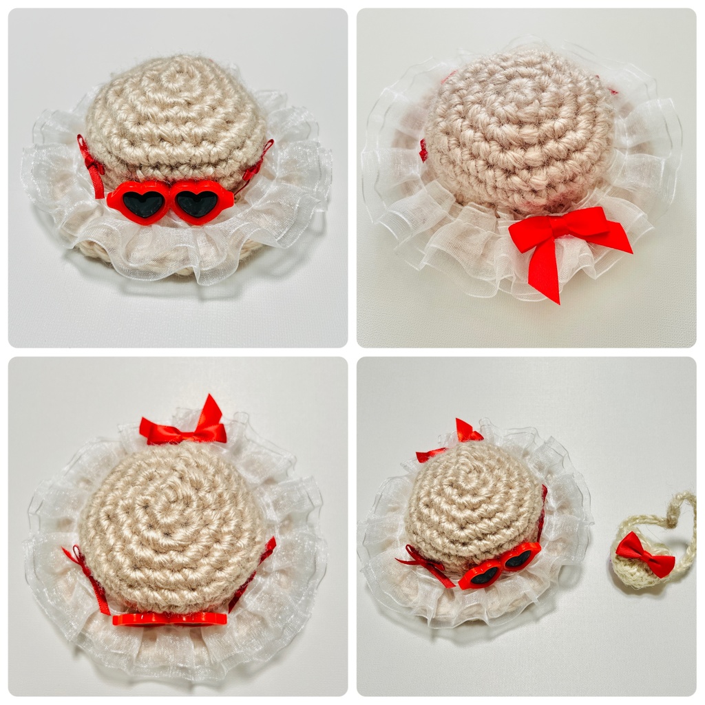 麦わら帽子 ポシェット 2点セット【にじぱぺっと】受注生産