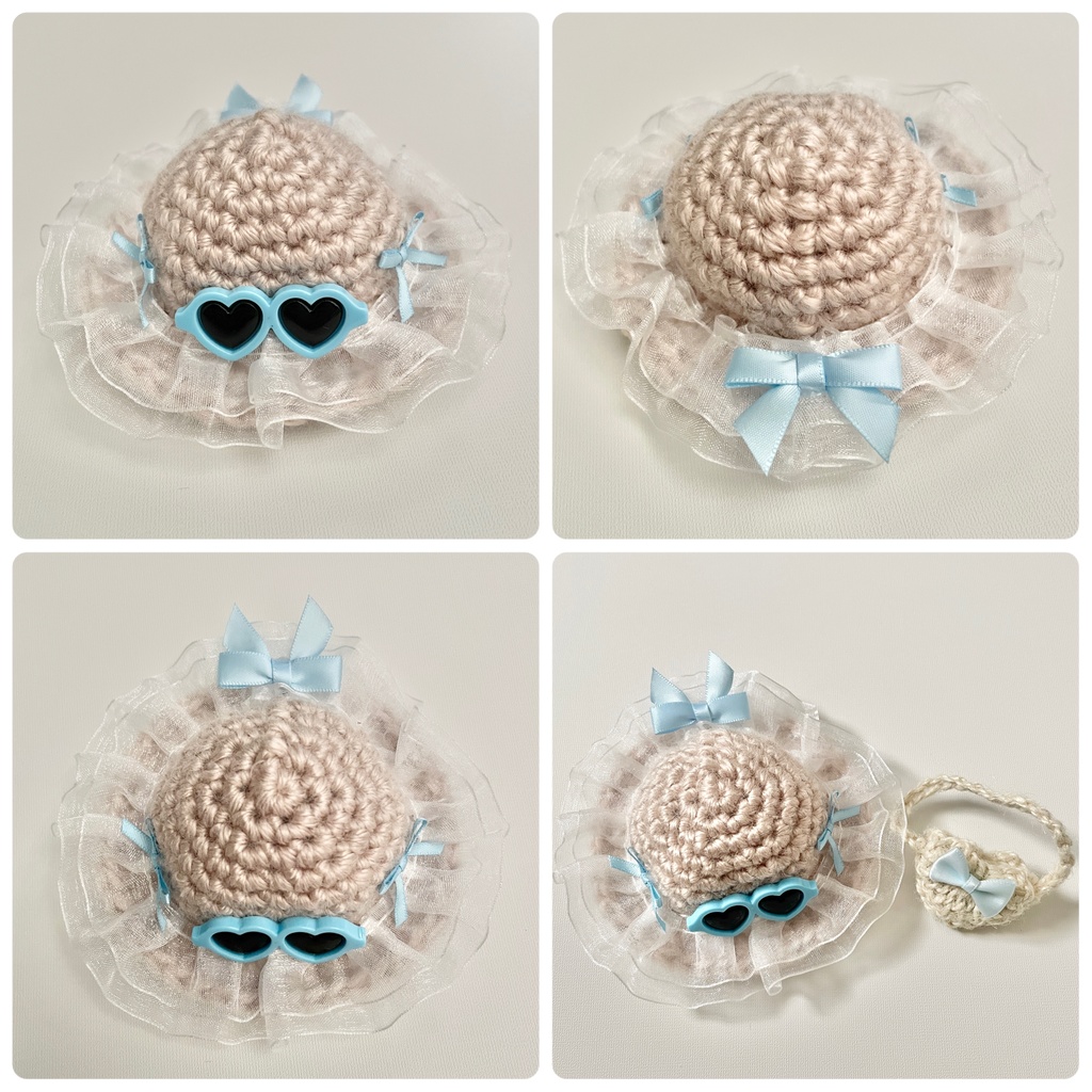 麦わら帽子 ポシェット 2点セット【にじぱぺっと】受注生産