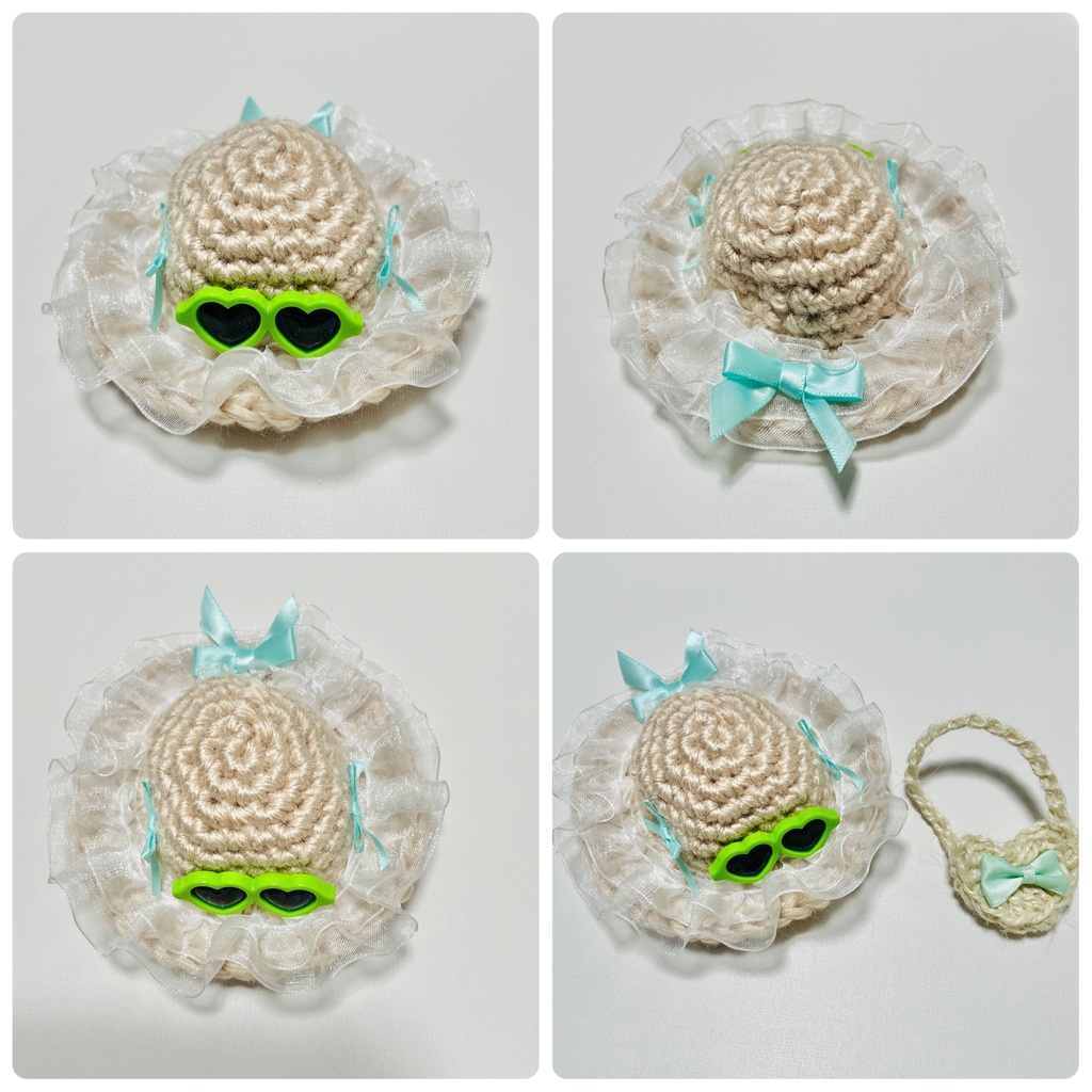 麦わら帽子 ポシェット 2点セット【にじぱぺっと】受注生産