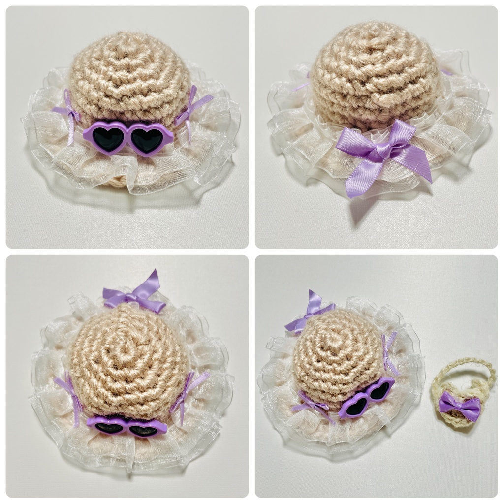 麦わら帽子 ポシェット 2点セット【にじぱぺっと】受注生産