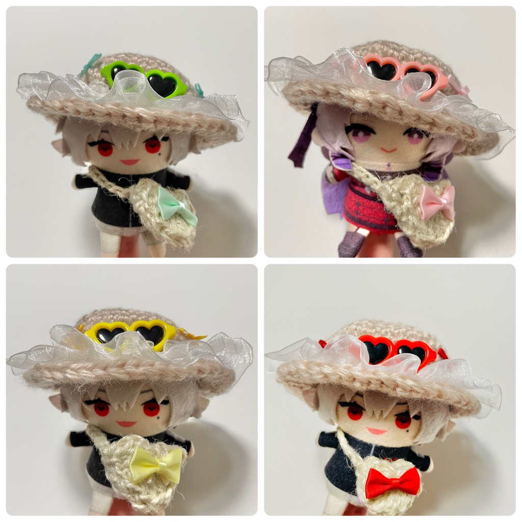 麦わら帽子 ポシェット 2点セット【にじぱぺっと】受注生産