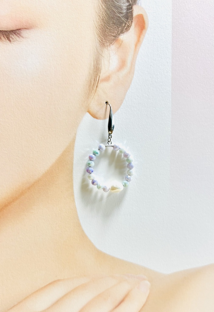 壬猫概念アクセサリー『パステルサークル(銀)』