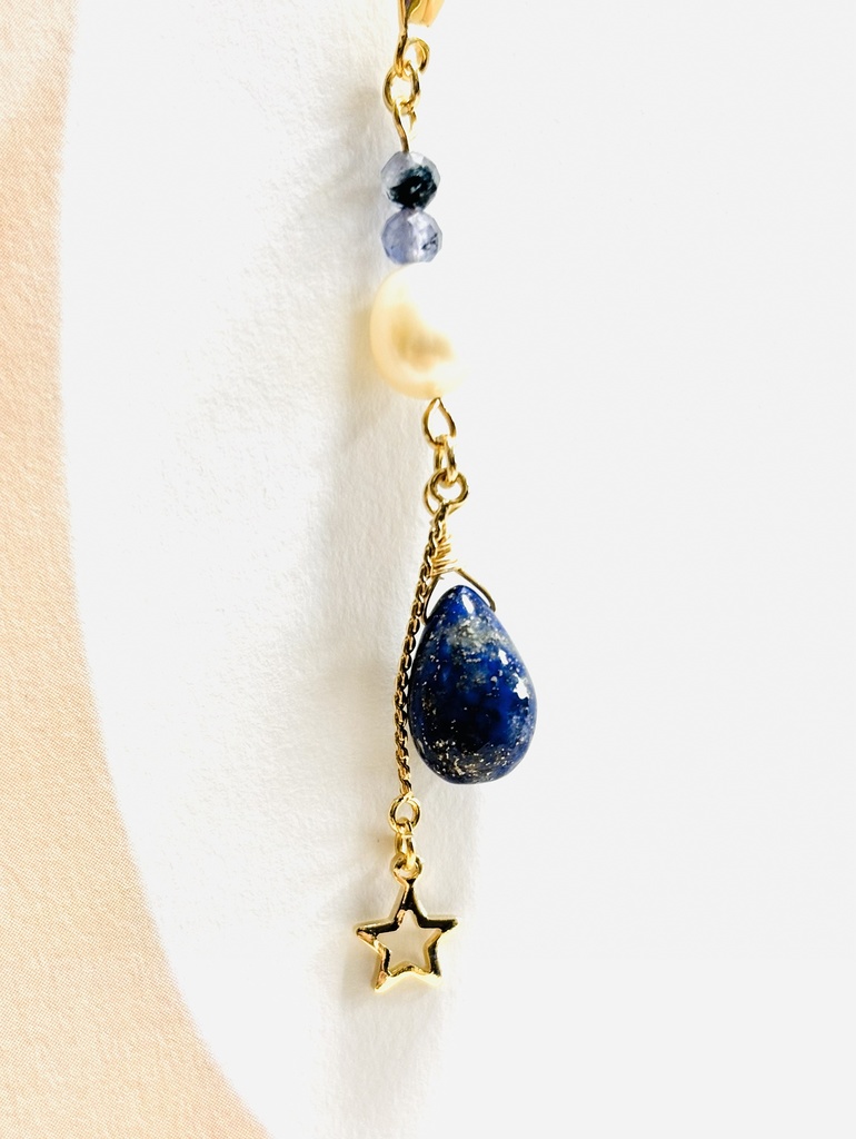 壬猫概念アクセサリー『瑠璃の雫(金)』