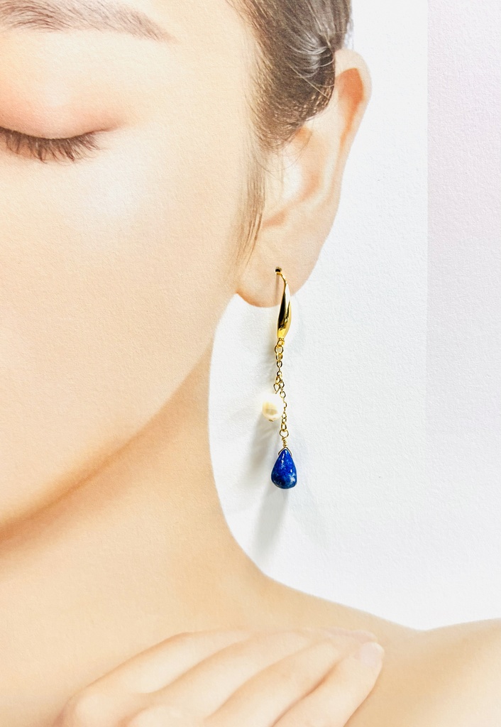 壬猫概念アクセサリー『瑠璃と黄水晶の星空』