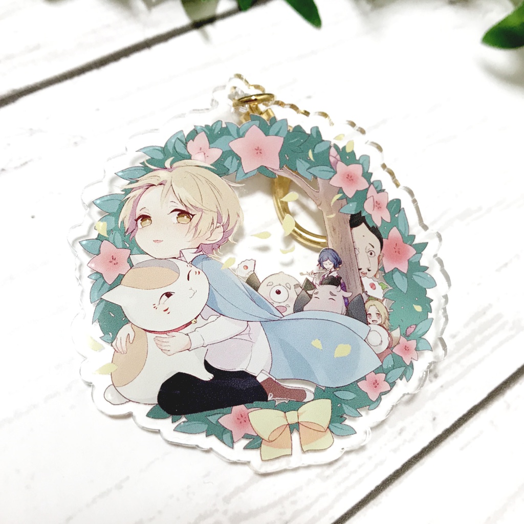 【夏目友人帳】木製バッジとアクリルキーホルダー【再々販】