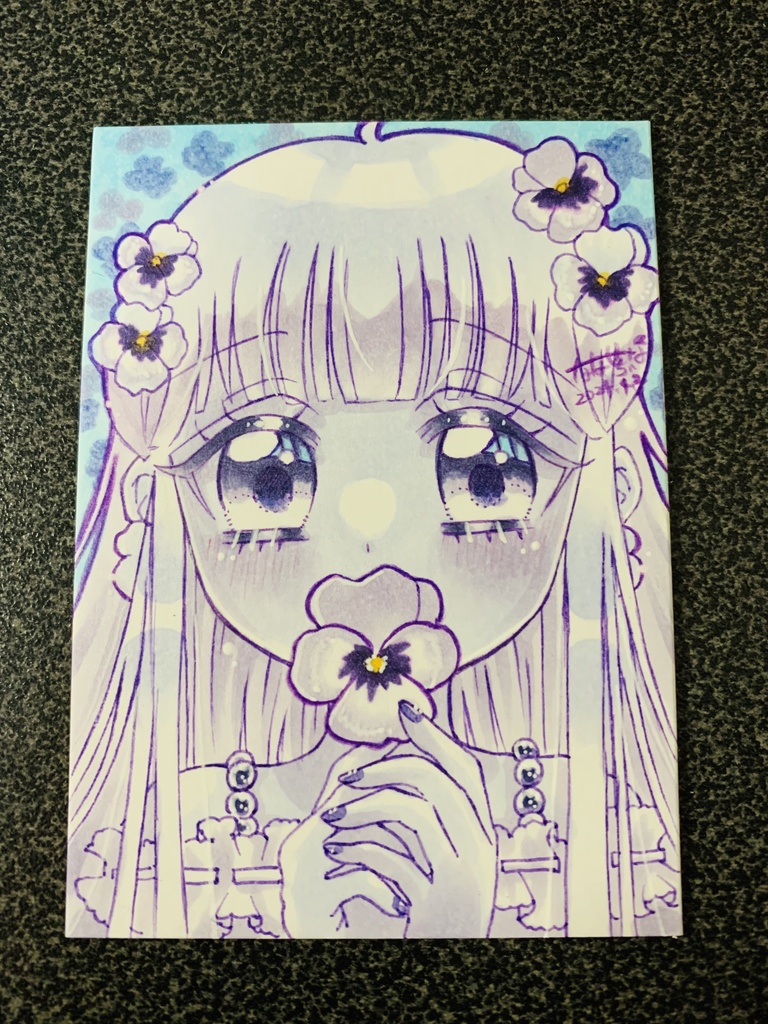 (値下げ)ATC原画 想われたい 3色菫の 乙女心