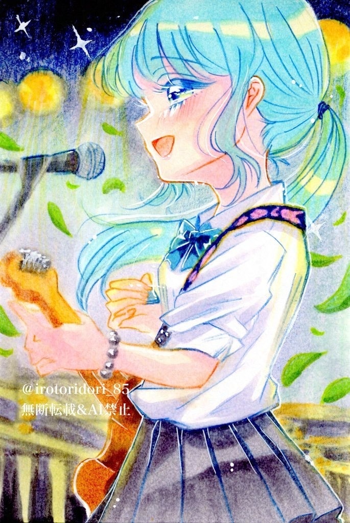 ペーパーフレーム付き原画【言の葉を紡ぐように】