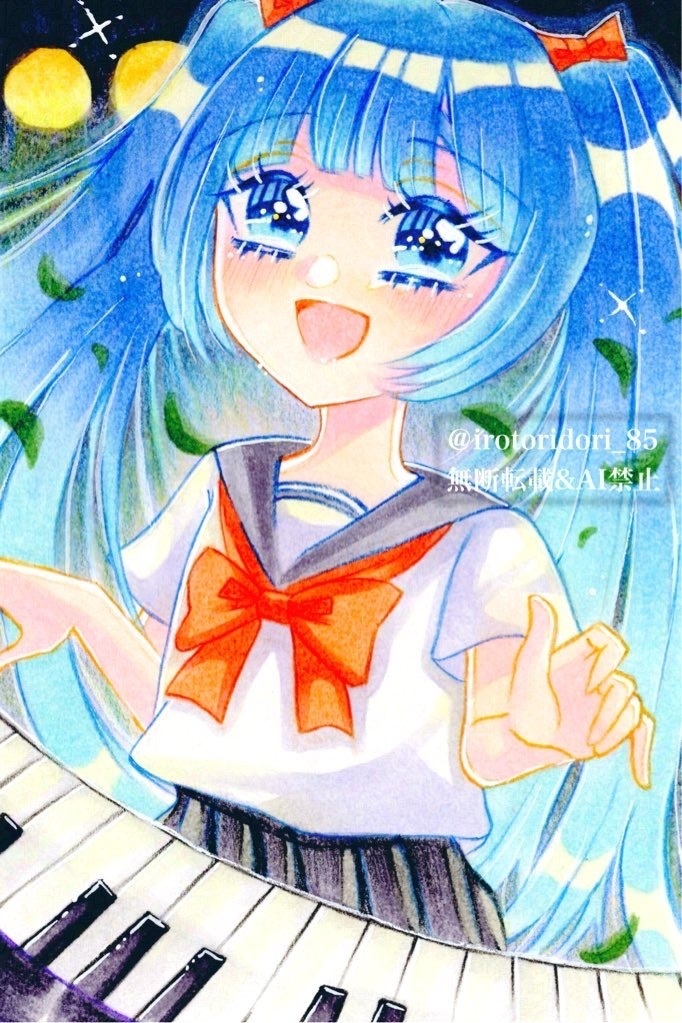 ペーパーフレーム付き原画【言の葉を奏でるように】