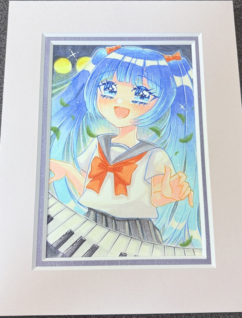 🎃ペーパーフレーム付き原画【言の葉を奏でるように】