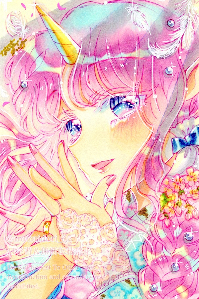 🆕ハガキサイズフレームレス原画『新春の夢』