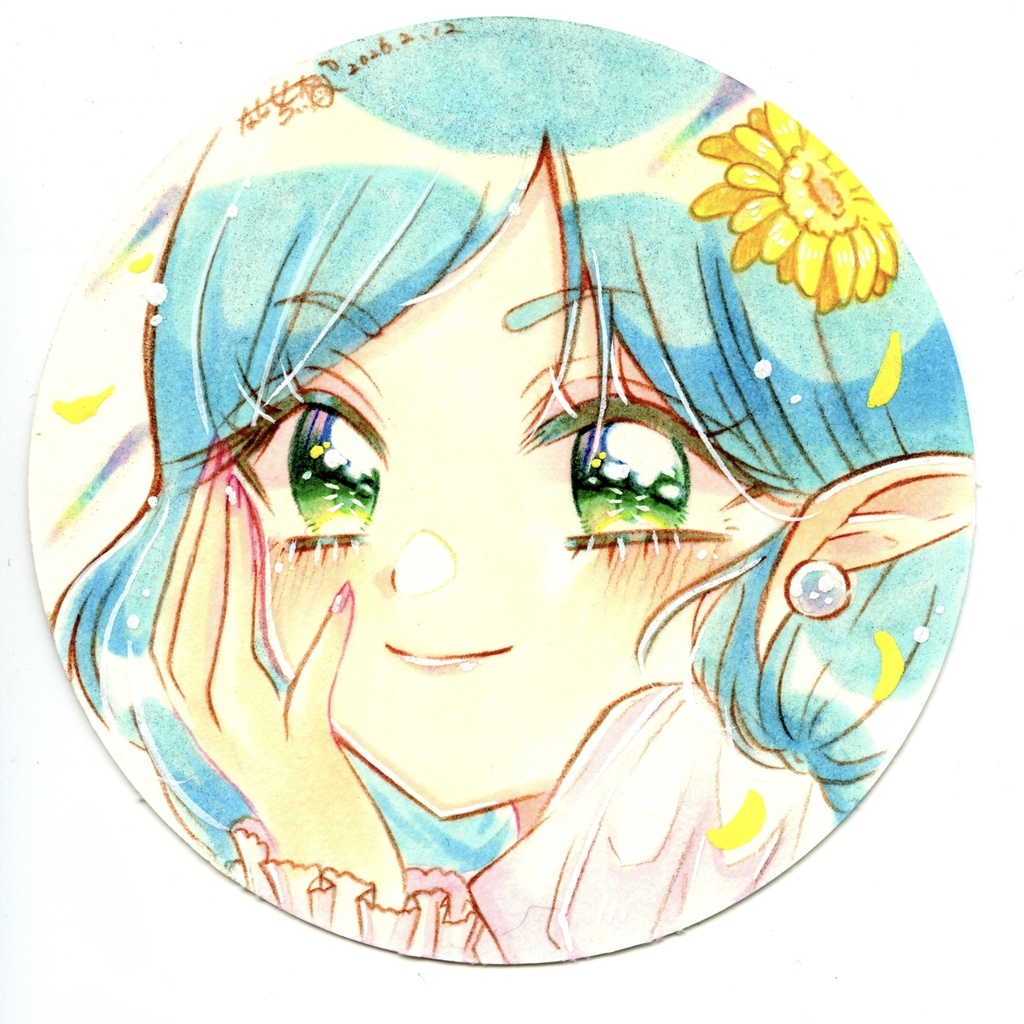 🆕まんまるカード『黄色いガーベラの妖精』