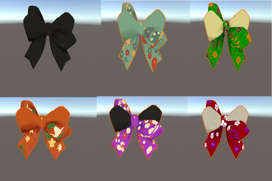 和柄リボンセット(色・柄違い10種)