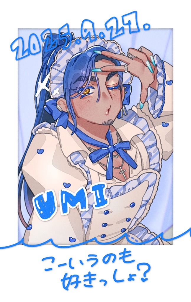 チェキ風プラスチックカード🌊うみちゃん