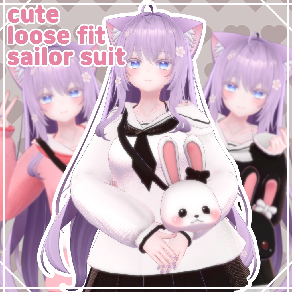 [MOE] cute loose fit  sailor suit