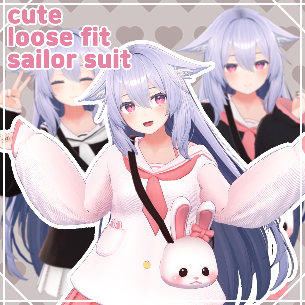 [kIkyo] cute loose fit  sailor suit