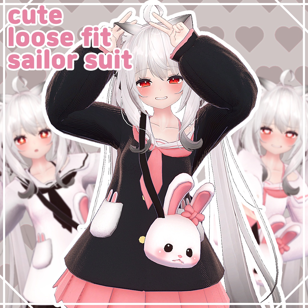 [MAYA] cute loose fit sailor suit