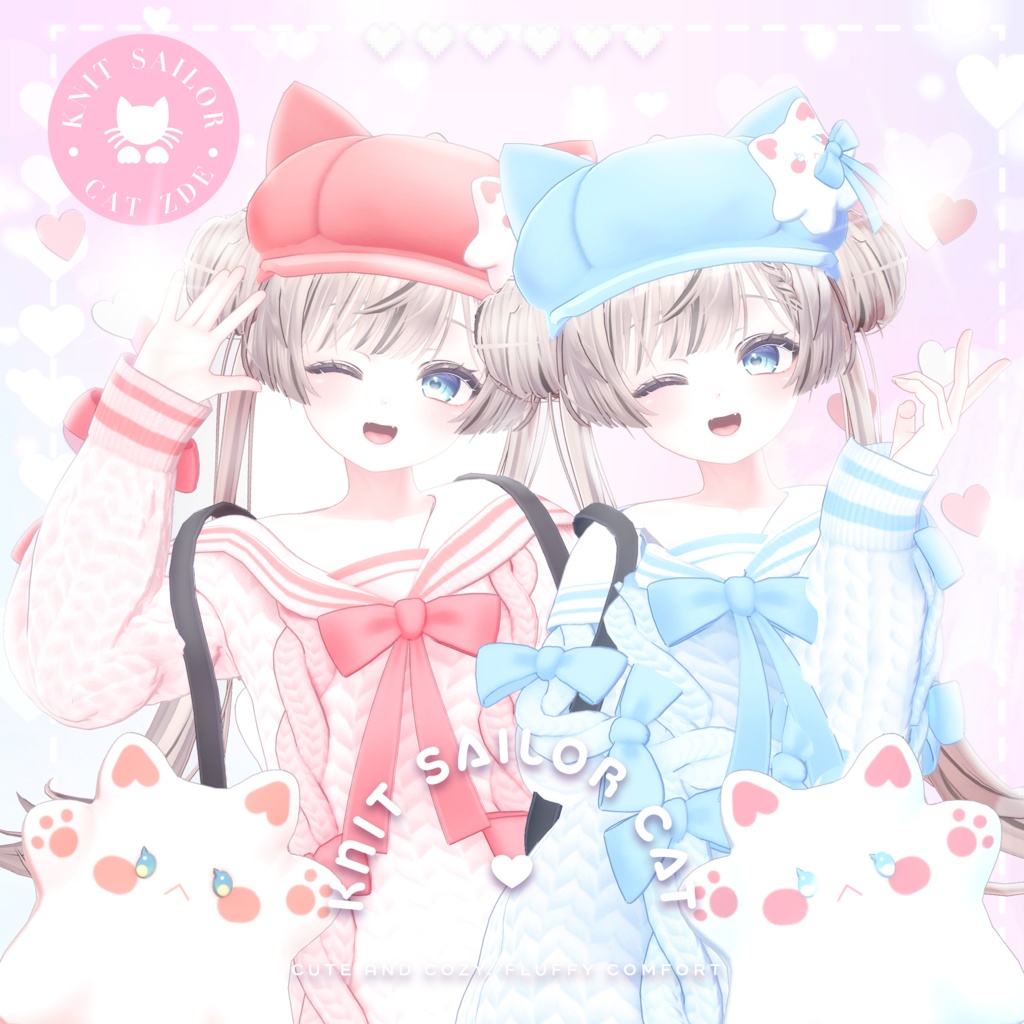 [MANUKA]Knit Sailor Cat