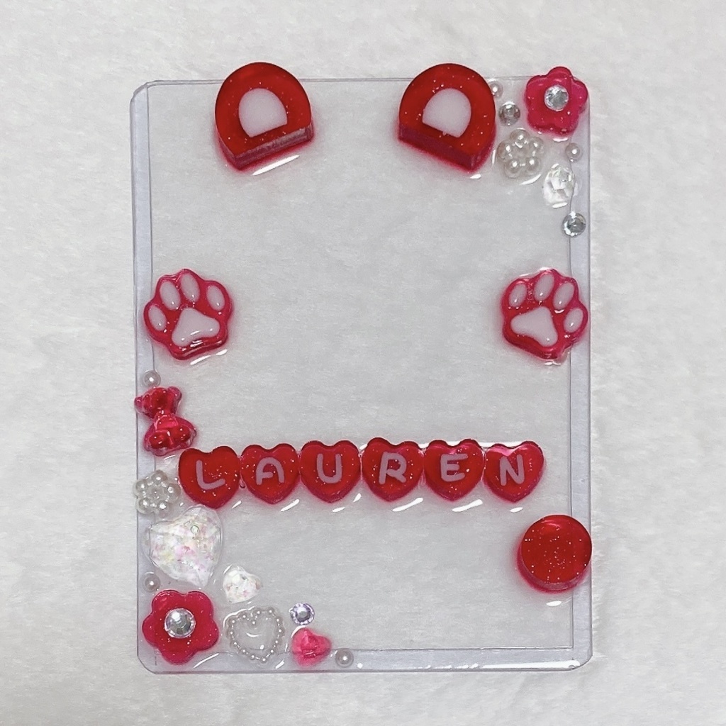 ローレン・イロアス イメージ (くま耳) レジンデコ 硬質カードケース 【LAUREN】