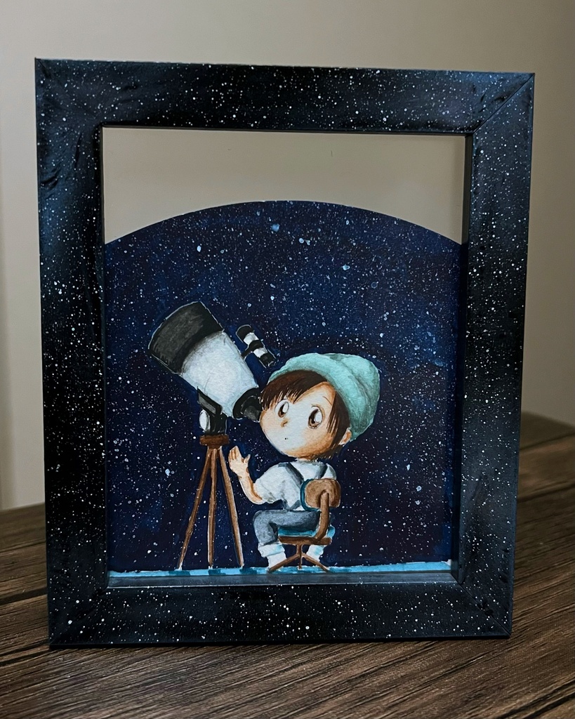 ミニ原画(ゆうやくんの天体観測)