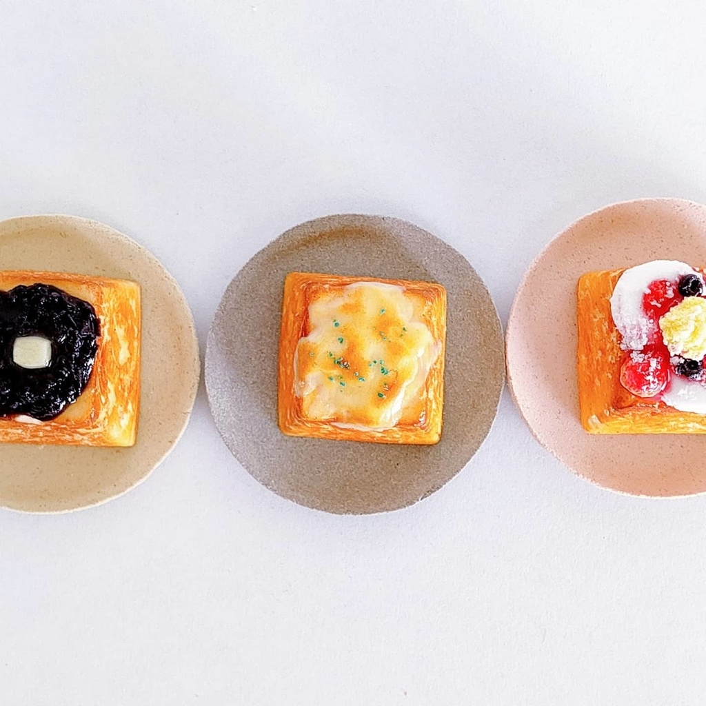 トーストなキーキャップ3種 ベリー あずき チーズ Foodie Key Booth