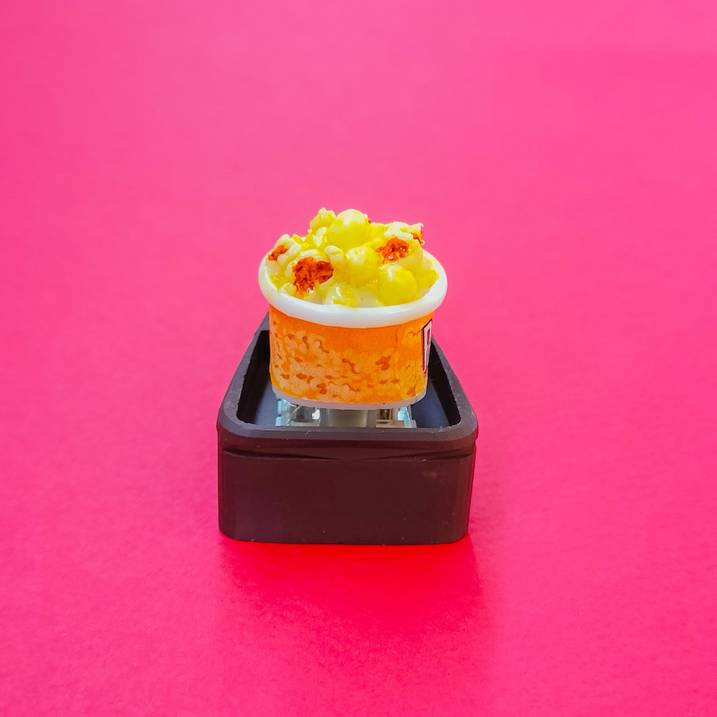 ごつごつ触感がクセになる、映画館気分ポップコーンのキーキャップ