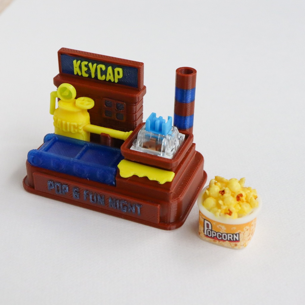 ごつごつ触感がクセになる、映画館気分ポップコーンのキーキャップ