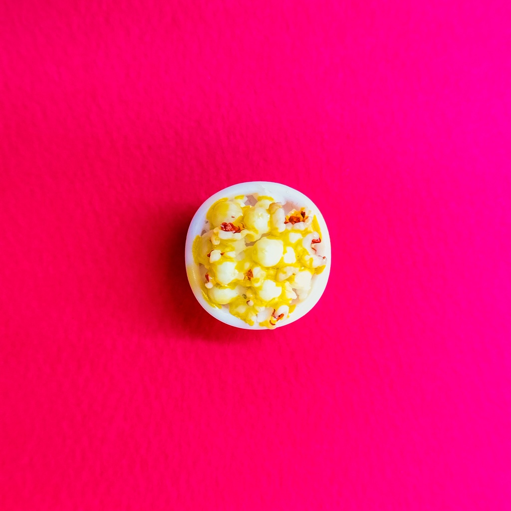 ごつごつ触感がクセになる、映画館気分ポップコーンのキーキャップ