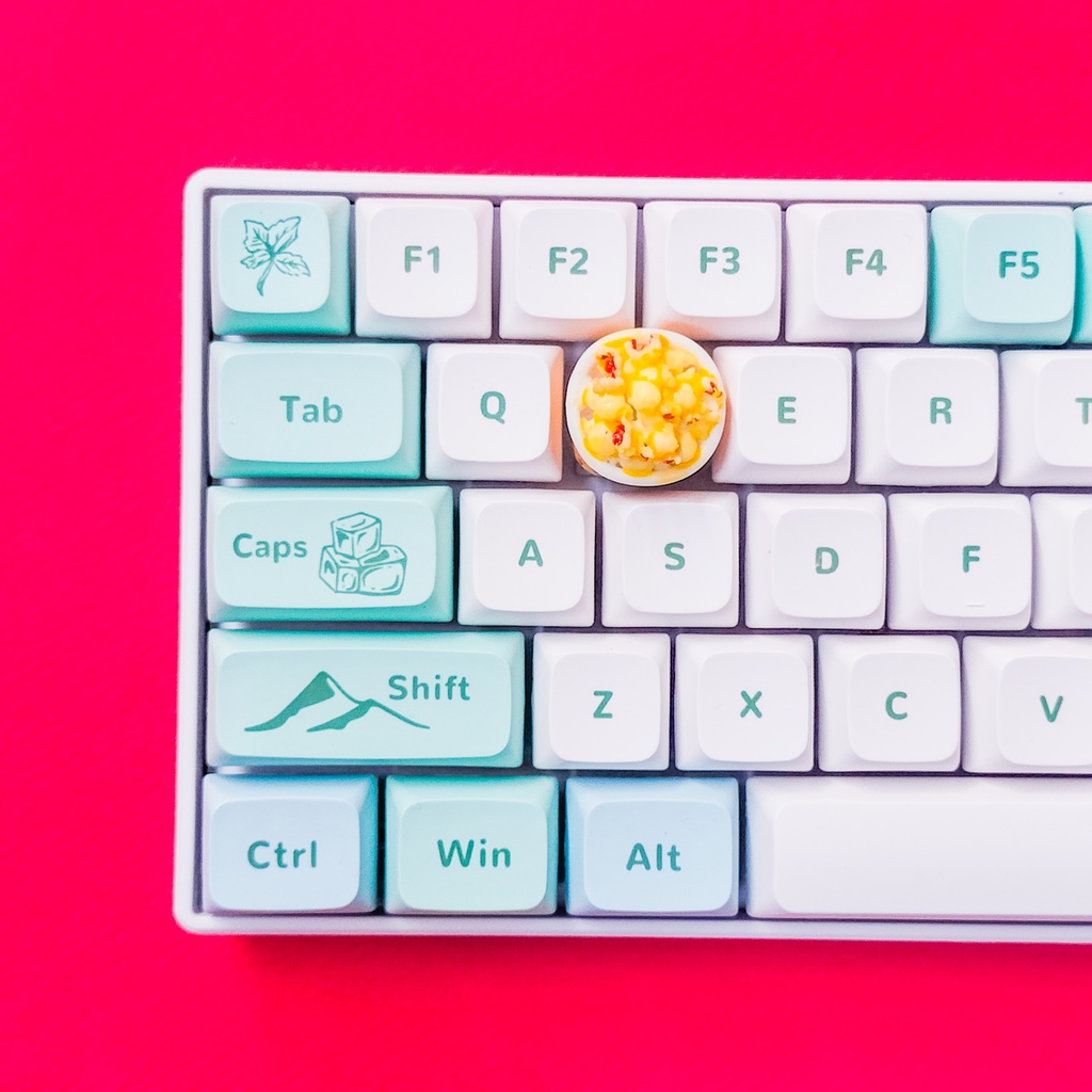 ごつごつ触感がクセになる、映画館気分ポップコーンのキーキャップ