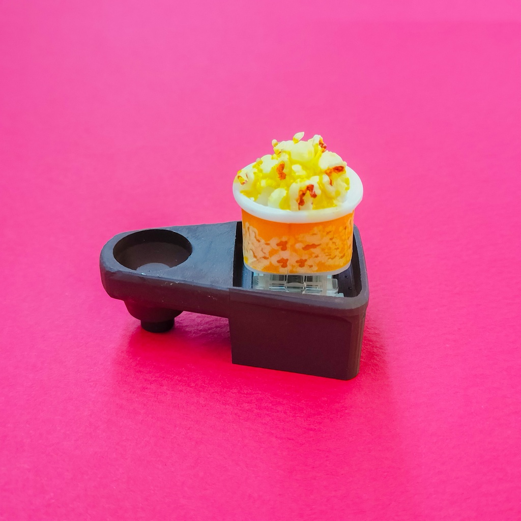 ごつごつ触感がクセになる、映画館気分ポップコーンのキーキャップ