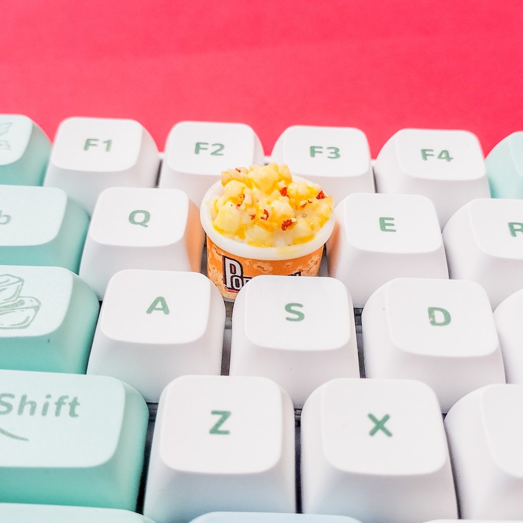 ごつごつ触感がクセになる、映画館気分ポップコーンのキーキャップ