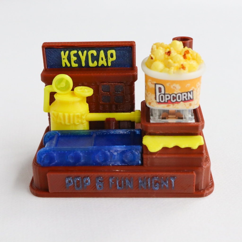 ごつごつ触感がクセになる、映画館気分ポップコーンのキーキャップ