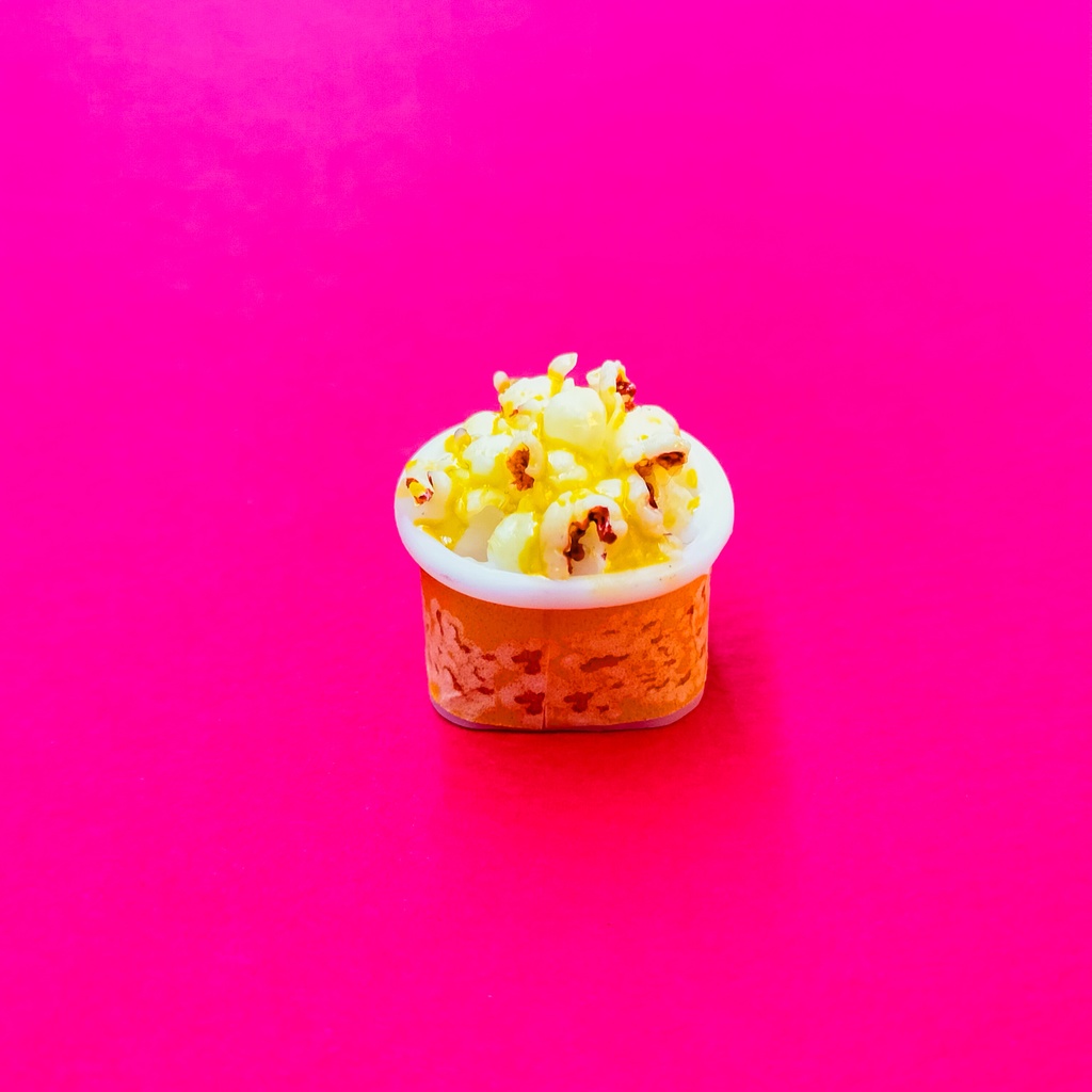 ごつごつ触感がクセになる、映画館気分ポップコーンのキーキャップ