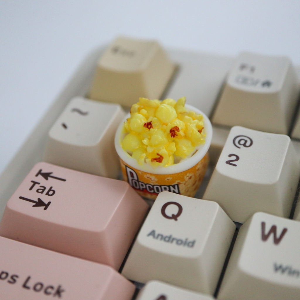 ごつごつ触感がクセになる、映画館気分ポップコーンのキーキャップ