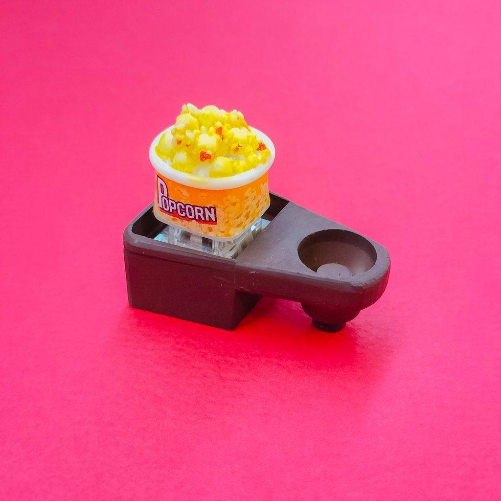 ごつごつ触感がクセになる、映画館気分ポップコーンのキーキャップ